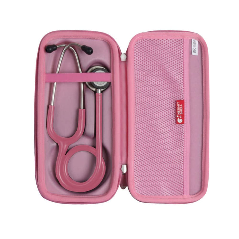 Hermitshell Travel Case for 3M Littmann Classic III / 3M Littmann Lightweight II / 3M Littmann Cardiology IV Monitoring Stethoscope (Pink) Pink