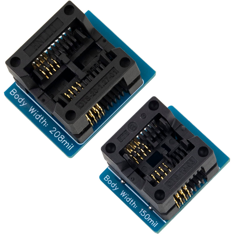 SOP8 to DIP8 IC Socket 150mil and 200-208mil SOP8 Programmer Adapter Socket Converter Module (150 and 200 mils (Each 1)) 150 and 200 mils (each 1)