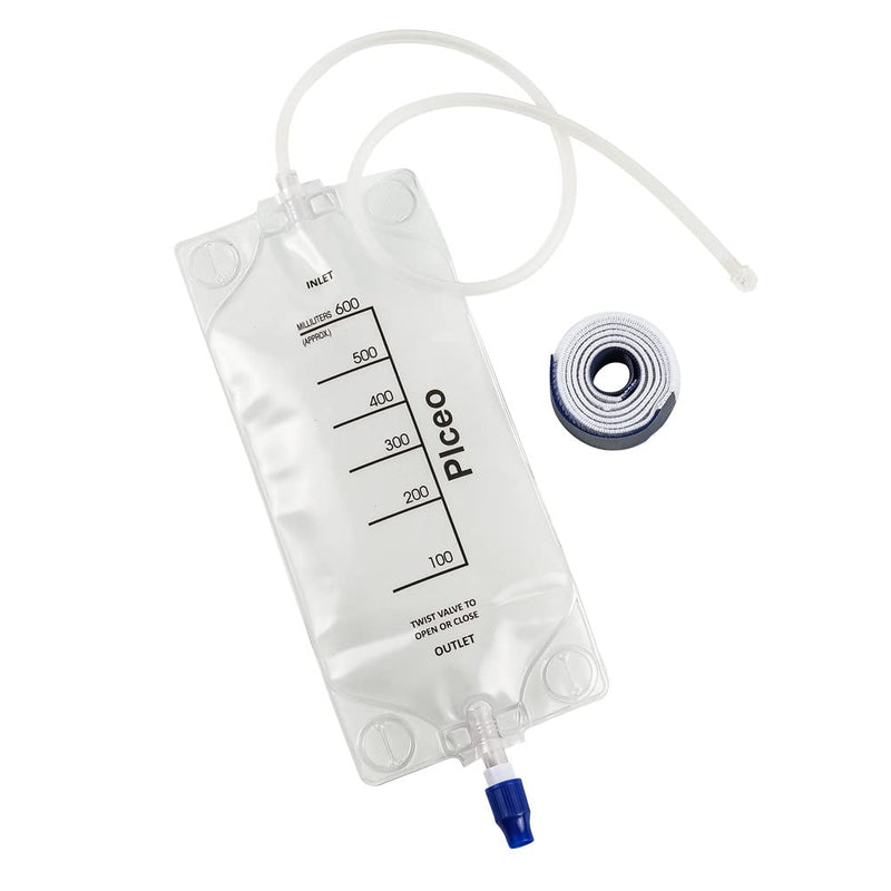 Depot with Clear 600ml Drainage Bag, Twist Drain Valve, 24 Inch Tubing,nephrostomy Bag (1) 1