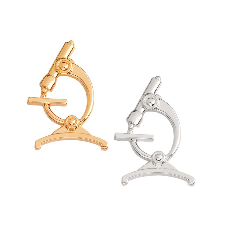2 PCS Uterus Stethoscope Surgical Knife Lapel Pins Medical Anatomical Tools Jewelry Gifts microscope