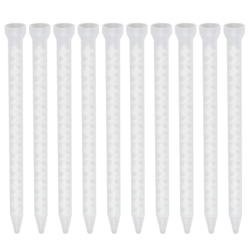 Epoxy Mixing Nozzle Static Mixer Nozzle Tubes 18-Element Adhesive Cartridges Spiral Tip 10 Pieces