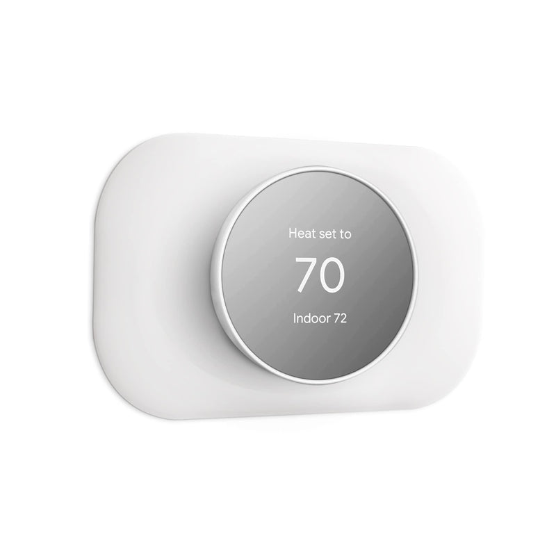 Petrichor Wall Plate Cover - Compatible with Google Nest Thermostat Accessory 2020 - Trim Kit, Easy Installation - Snow White