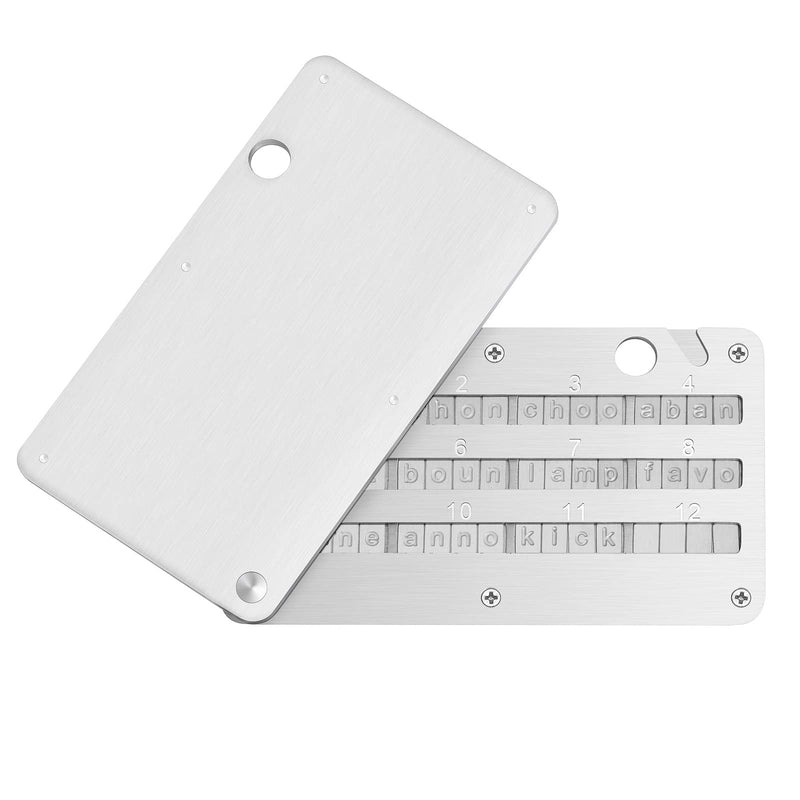 Crypto Steel Seed Storage, Bitcoin Wallet Cryptocurrency Seed Backup, Cold Hardware Wallet Seed Phrase,Compatible with KeepKey,Ledger,Trezor,Coldcard,Supports up to 24 words