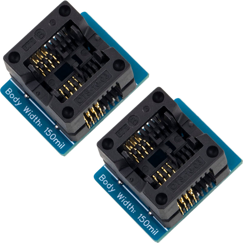 2pcs SOP8 to DIP8 IC Socket 150mil SOP8 Programmer Adapter Socket Converter Module 150mils (2pcs)