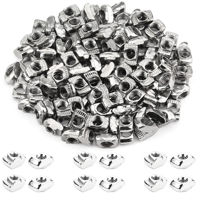 100 Pieces 2020 Series M5 T Nuts, M5 T Slot Nuts for Aluminum Profile M5 (100 PCS)