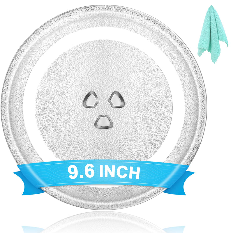 9.6" Universal Microwave Plate Replacement Glass Turntable| Fits GE, LG, Panasonic, Frigidaire, Farberware & More 9.6inch