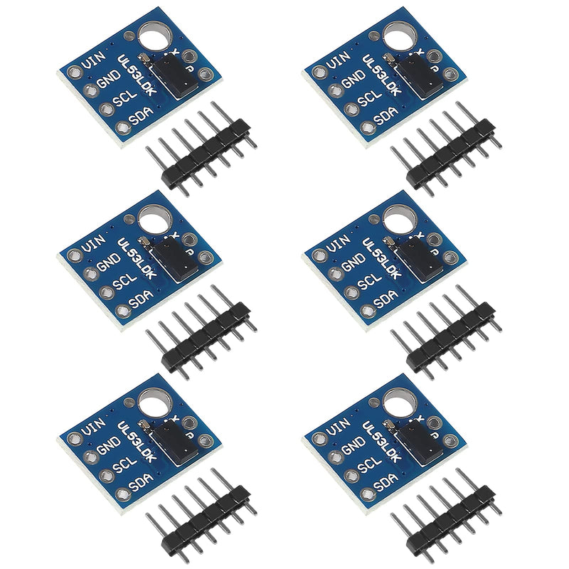 6pcs GY-530 VL53L0X Ranging Sensor Module VL53L0X Time-of-Flight (ToF) Ranging Sensor Breakout 2.8-5V I2C IIC Interface Communication