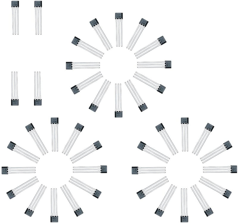 40x Linear Hall Effect Sensors A3144/OH3144/44E/AH3144E TO-92 UA 3 Pins Sensor Element Switch for Electric Vehicle Motor Repair