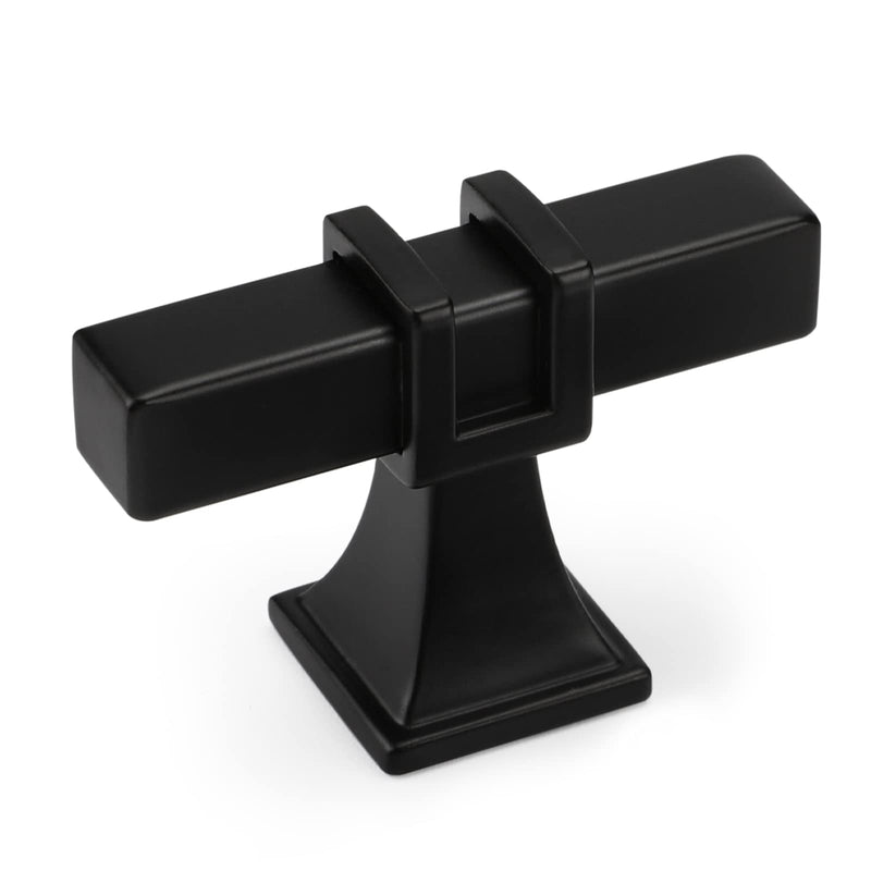 10 Pack Cabinet Knobs Black Dresser Drawer Knobs - Black Kitchen Cabinet Pulls T Bar Kitchen Hardware single hole knob 10