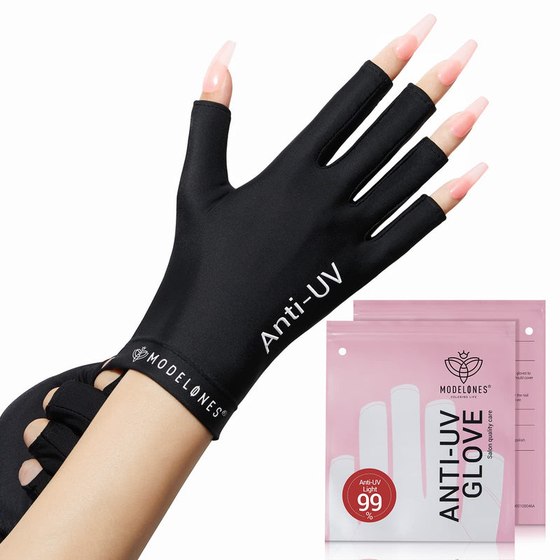 modelones UV Glove for Nails, Professional UPF99+ UV Protection Gloves for Gel Manicures, Fingerless UV Light Gloves for Gel Nails, Anti UV Glove for Gel Nail Lamp, Protect Your Skin from UV Harm - NewNest Australia