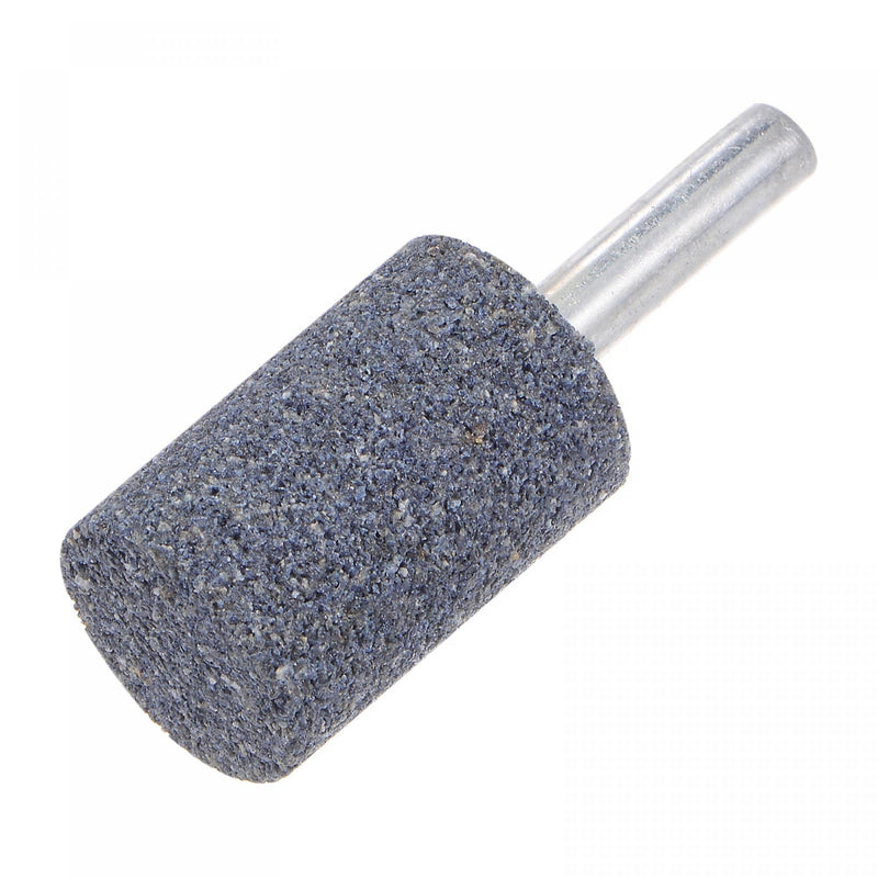 uxcell 10 Pcs Abrasive Mounted Stone 1/4" Shank 0.8" Dia Cylindrical Corundum Grinding and Polishing Head for Engraving Rotary Tool 20mm