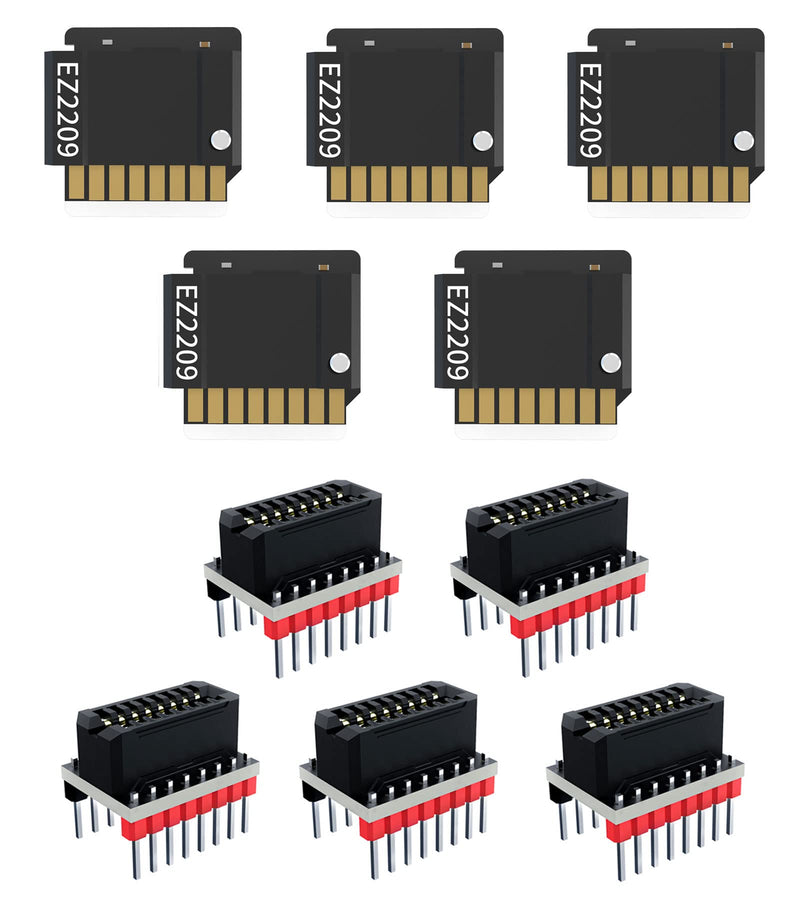 BIGTREETECH New Upgrade EZ2209 Stepper Motor Driver with EZ-Driver Connection V1.0 Support UART Mode for SKR V1.4 Turbo, SKR 2, SKR 3 SKR Pro V1.2, Octopus, Octopus Pro 3D Controller Board (5 Sets) EZ2209*5+EZ-Driver Connector*5