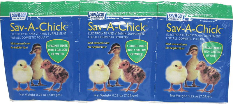 3 Set - Sav-A-Chick Electrolyte & Vitamin Supplement (3-0.2 oz Packets) - PawsPlanet Australia