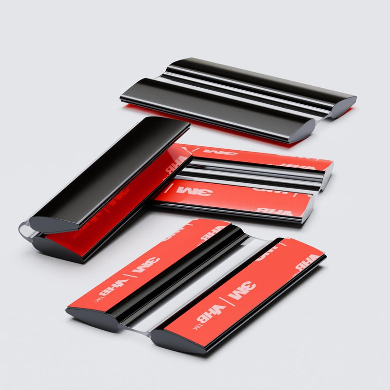 4X 50mm Black Flexible Hinges – No Glue Required. Low Profile, Acrylic Piano Hinges. 2”. 4 Pack