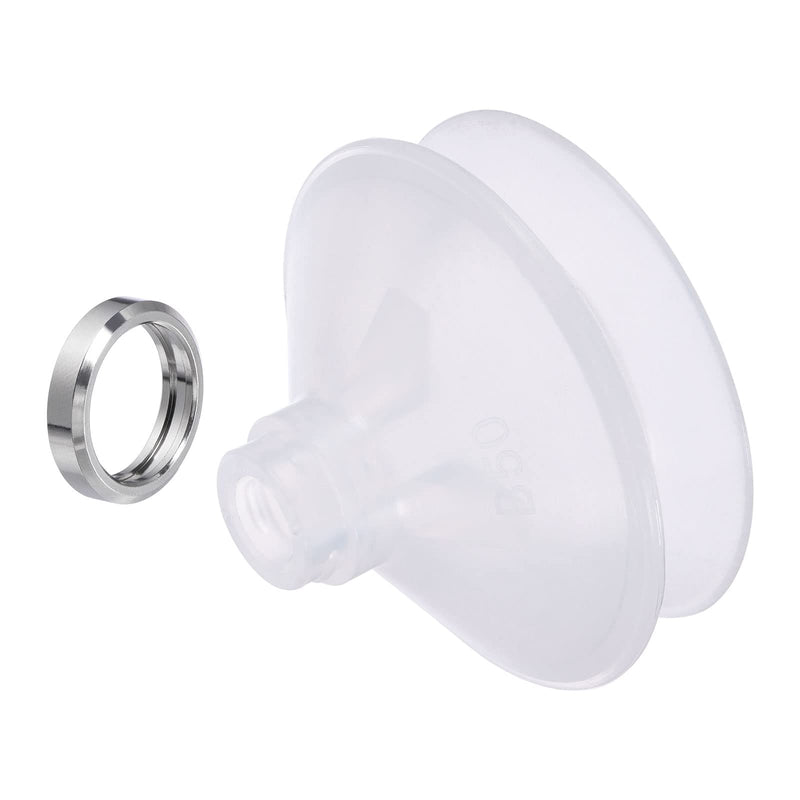 PATIKIL Vacuum Suction Cup, 1 Pack Silicone Rubber 7mm ID x 52mm OD Pneumatic Bellows Sucker Pad with Gasket for Industry, Clear 7mm x 52mm