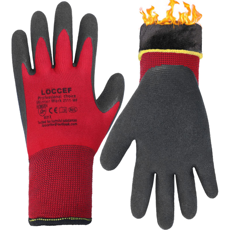 2 Pairs Winter Work Gloves for Men and Women, Freezer Gloves for Work Below Zero, Thermal Insulated, Super Grip Large (Pack of 2)