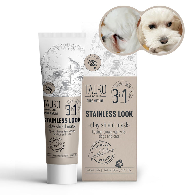 Pure Nature Stainless Look Clay Shield Mask Tear Stain Remover and Eye Cleaner, Grooming Product Ideal for All Dogs and Cats Eyes, Ears, Mouth Area Suitible for Home or Professional Use - PawsPlanet Australia