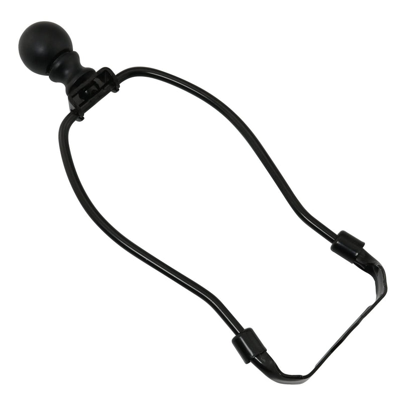 7 Inch Lamp Harp Holder with 1-1/2 Inch Lamp Finial Oil Rubbed Black Steel Ball Knob Lamp Shade Finial for Table and Floor Lamps, Black 7 Inch
