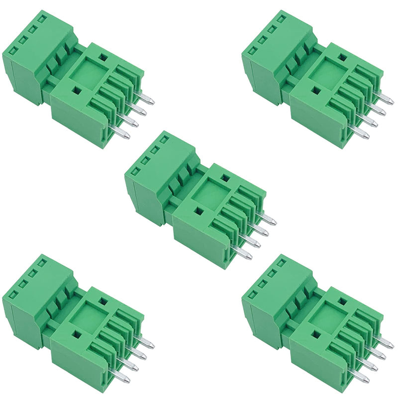 5Set 4-Pin 125V 4A 2.54mm 0.1" Pitch PCB Mount Screw Terminal Block Connector for 26-18AWG Cable 2.54mm-4-Pin