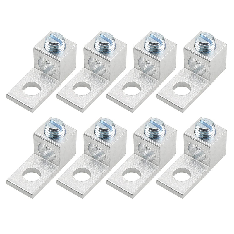 MEETOOT 8pcs Aluminum Alloy Mechanical Lugs 29x13x14mm Terminal Mechanical Lug 2AWG TA-2 1B2U