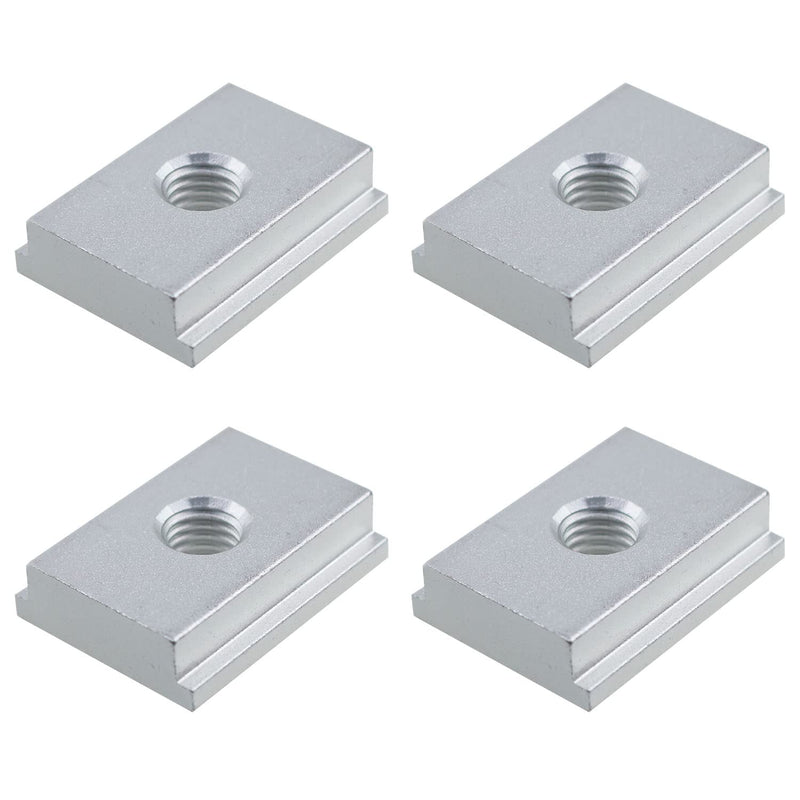 T-Track Slider MEETOOT 4pcs Silver Aluminum Alloy M8 T Slot Nut Furniture Nuts for Profile Woodworking Tool Slot Fastener