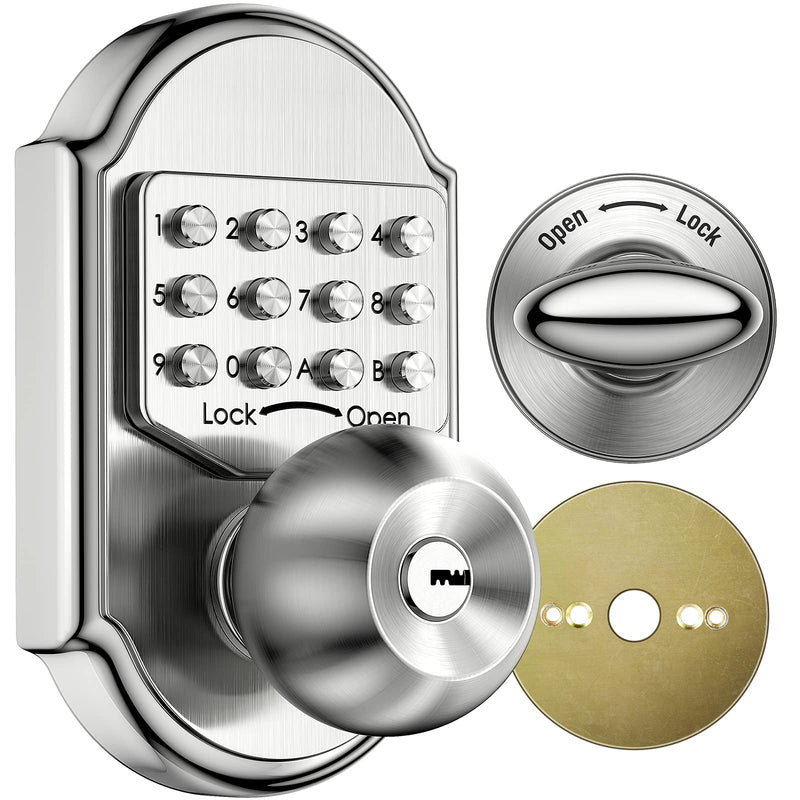 Keyless Entry Keypad Deadbolt Door Lock 304 Stainless Steel 100% Mechanical - No Risk of Low Powe Keypad Door Lock