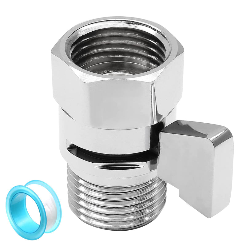 BokWin Shower Head shutoff Valve，Water Flow Control Valve Brass Shut Off Valve G1/2 Water Pressure Regulator for Hand Held Shower Head & Bidet Sprayer