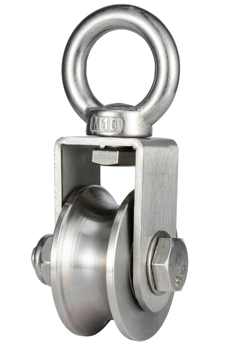 Cable Pulley Wheel, Swivel Single Pulley Block, Stainless Steel, Bearing Inside, Heavy Duty Good for Pulley System Gym Equipment, Loading 1100lb 48mm - NewNest Australia
