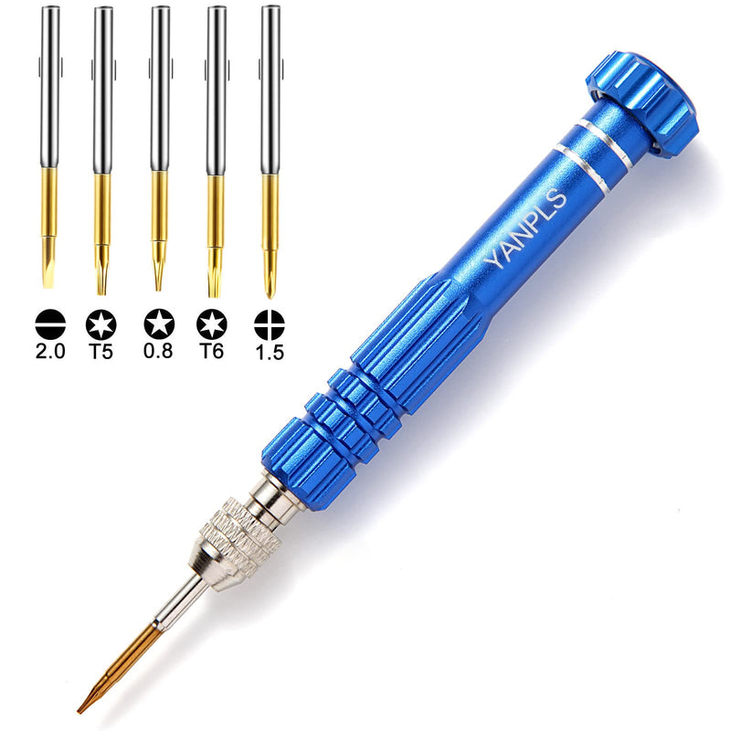Small Watch Eyeglass Screwdriver Set， Micro Precision Eyeglass Repair Screwdriver Kit Small Screwdriver Set for Electronics、Sunglasses、Jewelry（blue） Blue