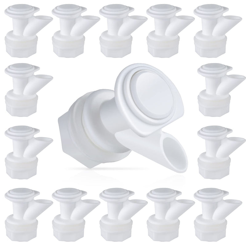 Upgrade Push-Button Cooler Spigot Replacement, Compatible with Igloo 2, 3, 5 and 10 Gallon Beverage Coolers, Durable Water Cooler Spigot for 2-10 Gallon Water Jugs Replacement Part (White-30PC) White-30PC