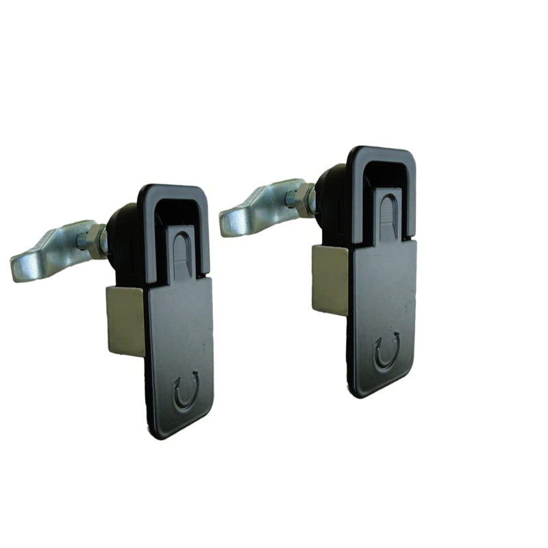 2Pcs Compression Latch Flush Sealed Lever Latch Trigger Lift and Turn Adjustable Grip Black Style2