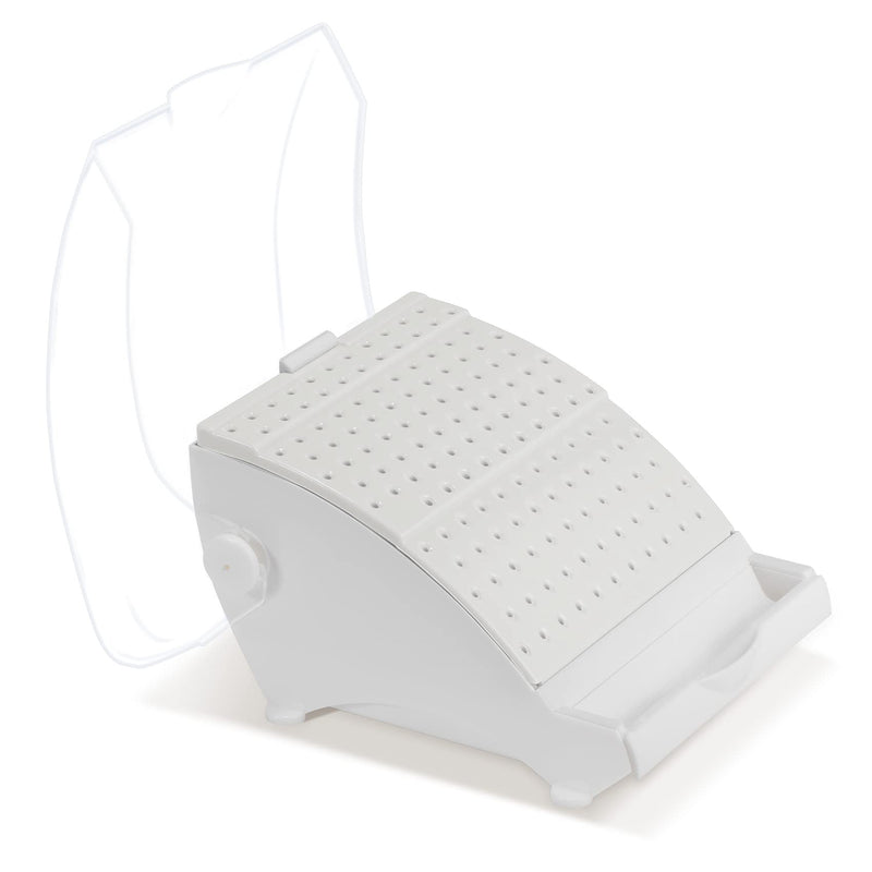 Annhua White Dental Burs Holder Bur Block Station Bur Box, 142 Holes Burs Block Station Organizer Case for Slow Speed High Speed Bur