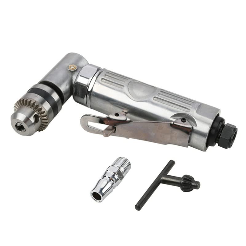 VIGAN Portable 1/4'' 90 Degree Air Drill Pneumatic Right Angle Drill Pistol Drill Power Screwdriver