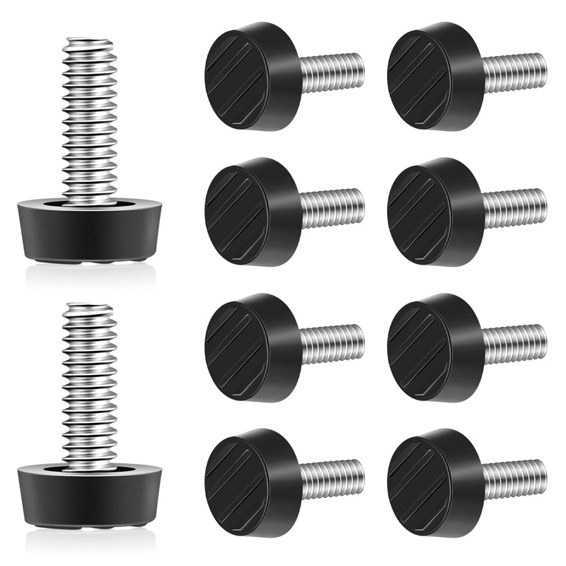 1/4-20 UNC Thread Adjustable Furniture Levelers Screw in Galvanized Steel Glide Furniture Leveling Feet Screw on Floor Leveler for Table,Chair, Cabinet, Patio Workbench Legs(10 Pack) 10