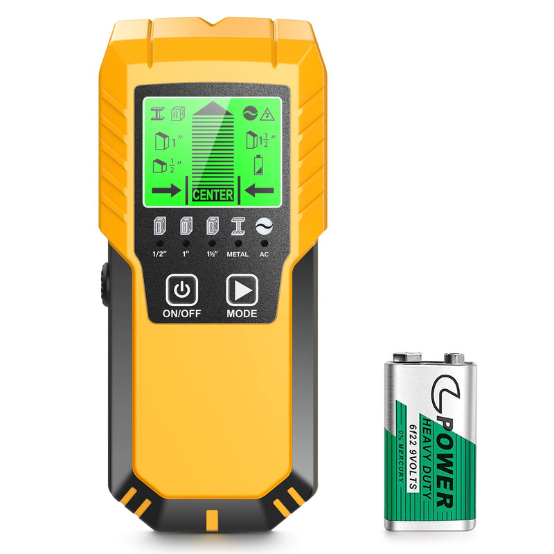 Stud Finder Wall Scanner Detector - 5 in 1 Electronic Wall Wood Metal Stud Locator Edge Center Sensor Beam for Live AC Wire Pipe Metal Lumber Joist Drywall Framing Detection Black