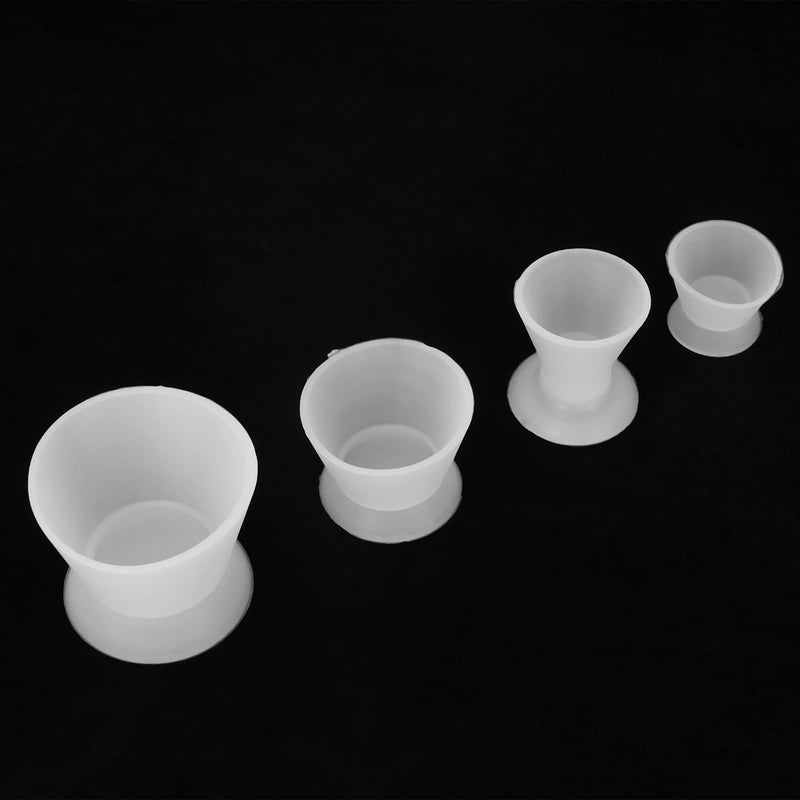 4Pcs Laboratory Mixing Cup Materials Mixing Bowl Set, Silicone Rubber Dental Materials Mixing For Instrument Organizers & Tubs Mixing Self-Curing Mixing Cup