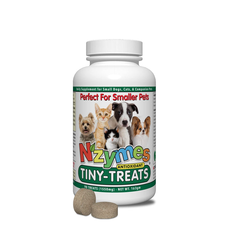 Nzymes® Antioxidant Tiny-Treats for Smaller Dogs Joints, Hips, Paralysis, Skin, Coat, Hair Loss, Aging, Digestion, Neurological, Seizures - Made in The USA 1 pack