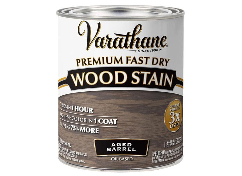 Rust-Oleum Varathane Premium Fast Dry Interior Oil-Base Aged Barrel Wood Stain - 1 qt.