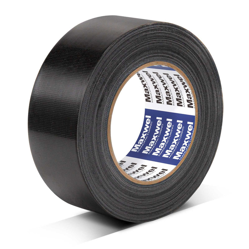 Black Duct Tape Heavy Duty - 1.88 in 50 YDS Waterproof No Residue Tearable Large Max Strength Adhesive Duct Tape for Outdoor Use,Multi Purpose Home Repair,Industrial Professional Fix 1 Roll Black