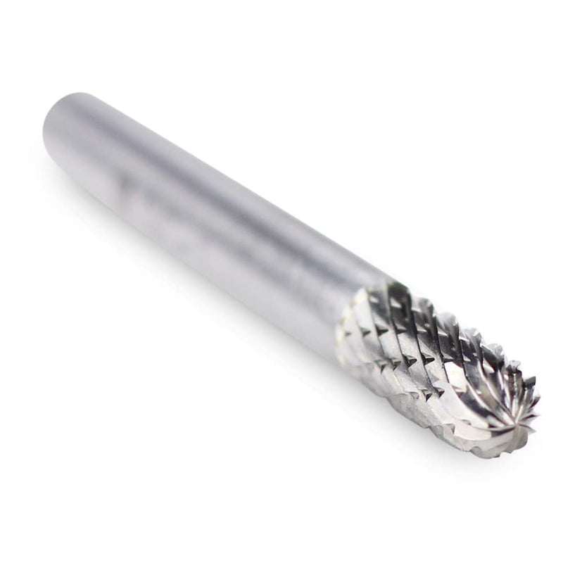 BHA Cylinder Radius End Tungsten Carbide Burr Die Grinder Rotary Tool Bit for Metal Contouring and Deburring, Double Cut with 1/4" Shank (SC-1: 1/4" Cut Diameter x 5/8" Cut Length) SC-1: 1/4" Cut Diameter x 5/8" Cut Length