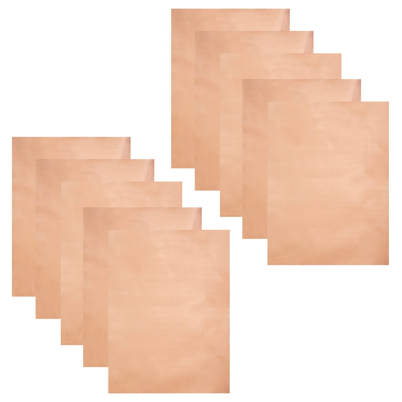 10Pcs Copper Foil Sheet [11.8inch x 7.9inch] with Double-Sided Conductive Adhesive Copper Foil Tape for Guitar, DIY Arts & Crafts, Electrical Repairs, Stained Glass, Grounding 11.8inch x 7.9inch 10