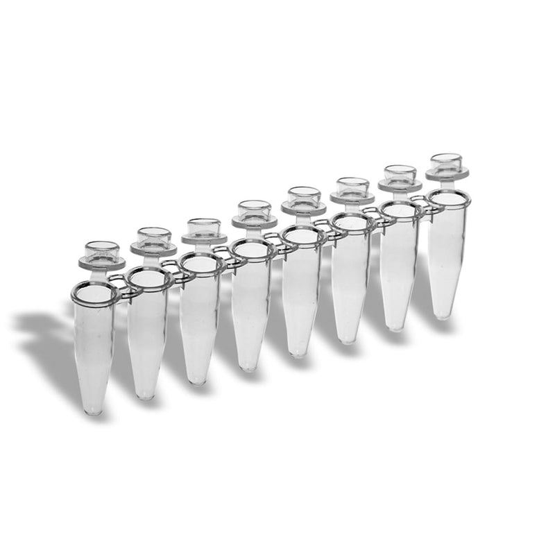 ProAmp™ 0.2mL 8-Strip PCR Tubes w/Caps (0.2ml, Attached Individual Flat Caps)