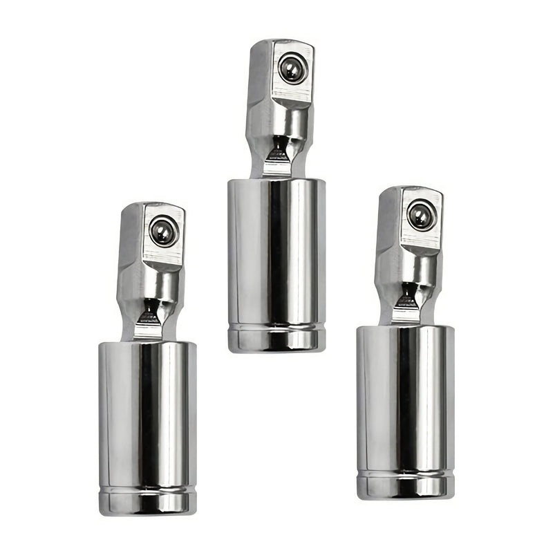 1/4" Universal Joint Swivel Socket Adapter, Impact Socket Extension, CR-V Steel, 3PCS 3