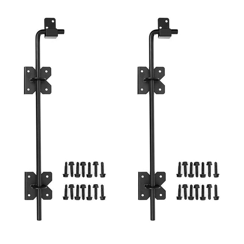 Heavy Duty 24 inch Cane Bolt Drop Rod Gate Drop Pin Steel Material -2 Pack mainly for Double Open Door dicha-24-2pack