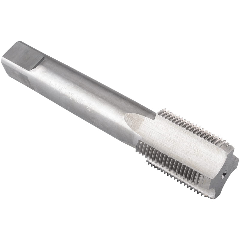 Burkit 1-1/4"-12 UNF Thread Tap Left Hand, HSS 1-1/4 x 12 UNF Straight Fluted Machine Tap