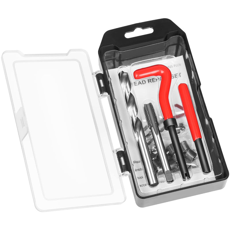Thread Repair Kit M10 X 1.25mm, Metric Thread Repair Insert Kit Compatible Hand Tool Set for Damaged Thread and Auto Repairing Metric,M10×1.25mm