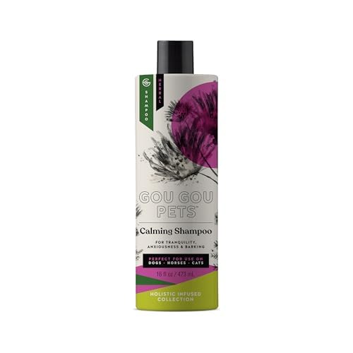 Holistic Natural Derived Calming Pet Shampoo for Anxiety: Veterinarian Recommended: Providing Stress Relief for Dogs, Cats and Horses - Made in USA - 16 oz Calming, Lavender, Bergamot, Geranium - PawsPlanet Australia