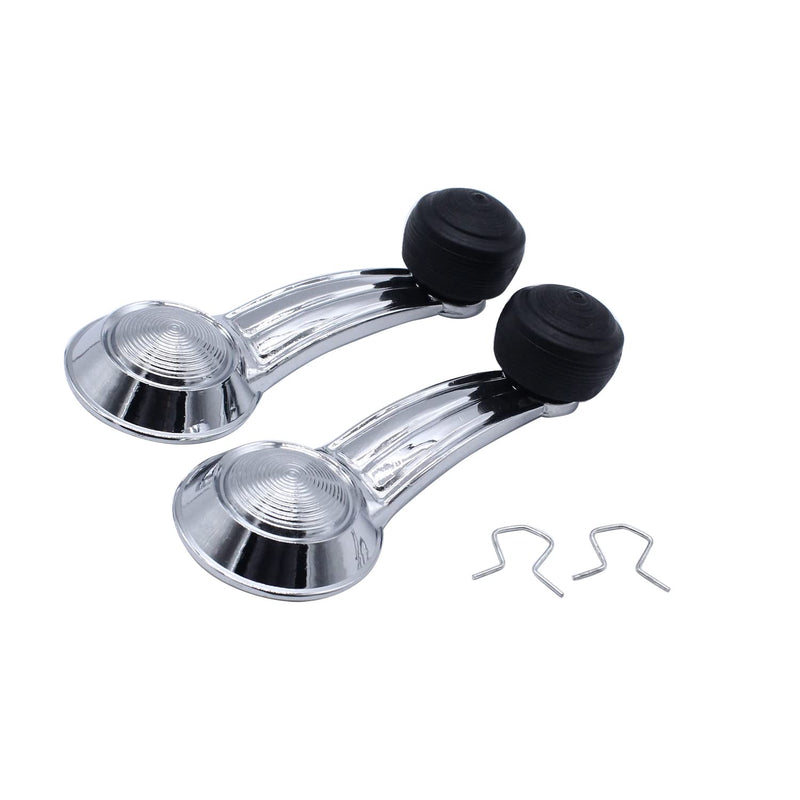 1 Pair Door Window Crank Handle 2 PCS/Set Left and Right Chrome Plated Window Cranks Compatible with Cadillac Chevy Pontiac Olds Buick