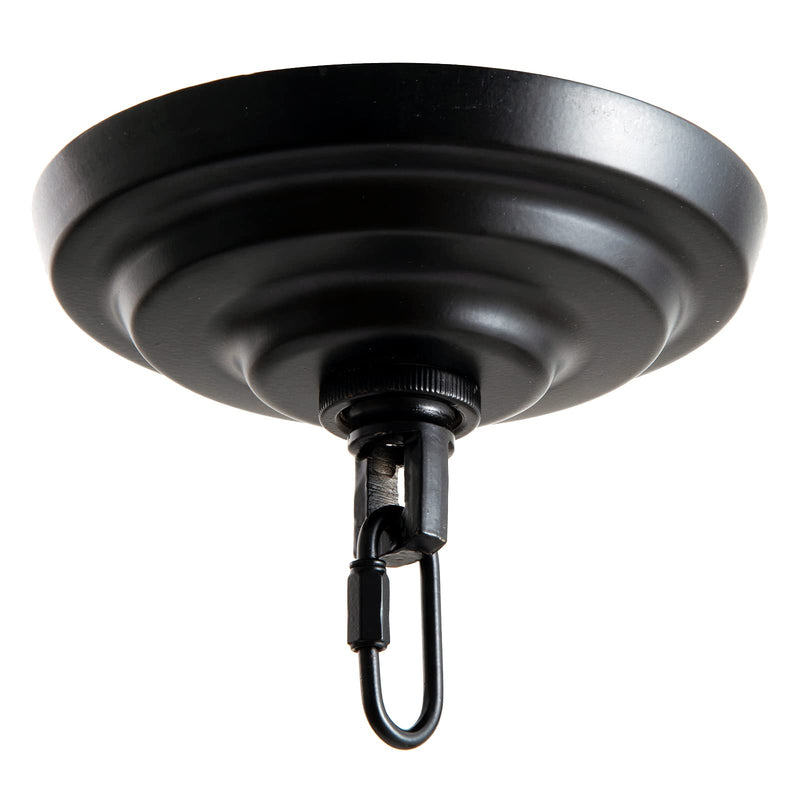 5-5/16 Inches Light Canopy Kit with Heavy Duty, Replacement Cover Plate with Mounting Hardware for Chandelier, Pendant Light, Swag Light, Flower Basket or DIY Projects (Black) 5-5/16 Inch Canopy Black