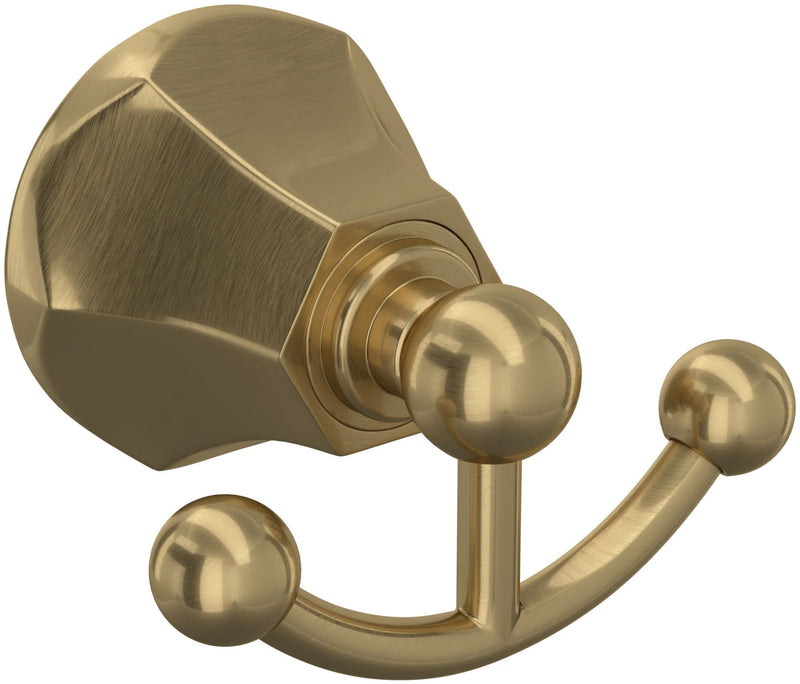 Rohl WE7D Wellsford Double Robe Hook - Antique Gold